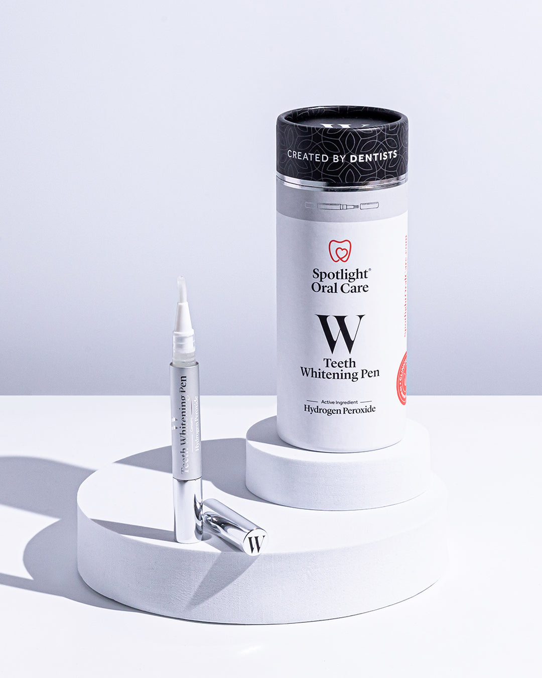 Hydrogen peroxide-based whitening pen offering a convenient solution to maintain a radiant smile throughout the day