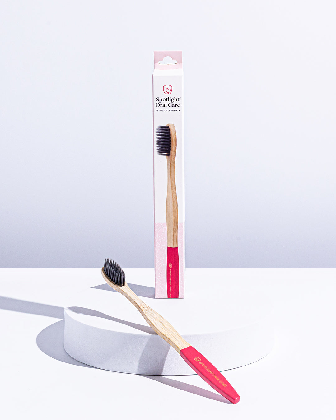 Plastic-free bamboo toothbrush offering a gentle brushing experience suitable for daily use