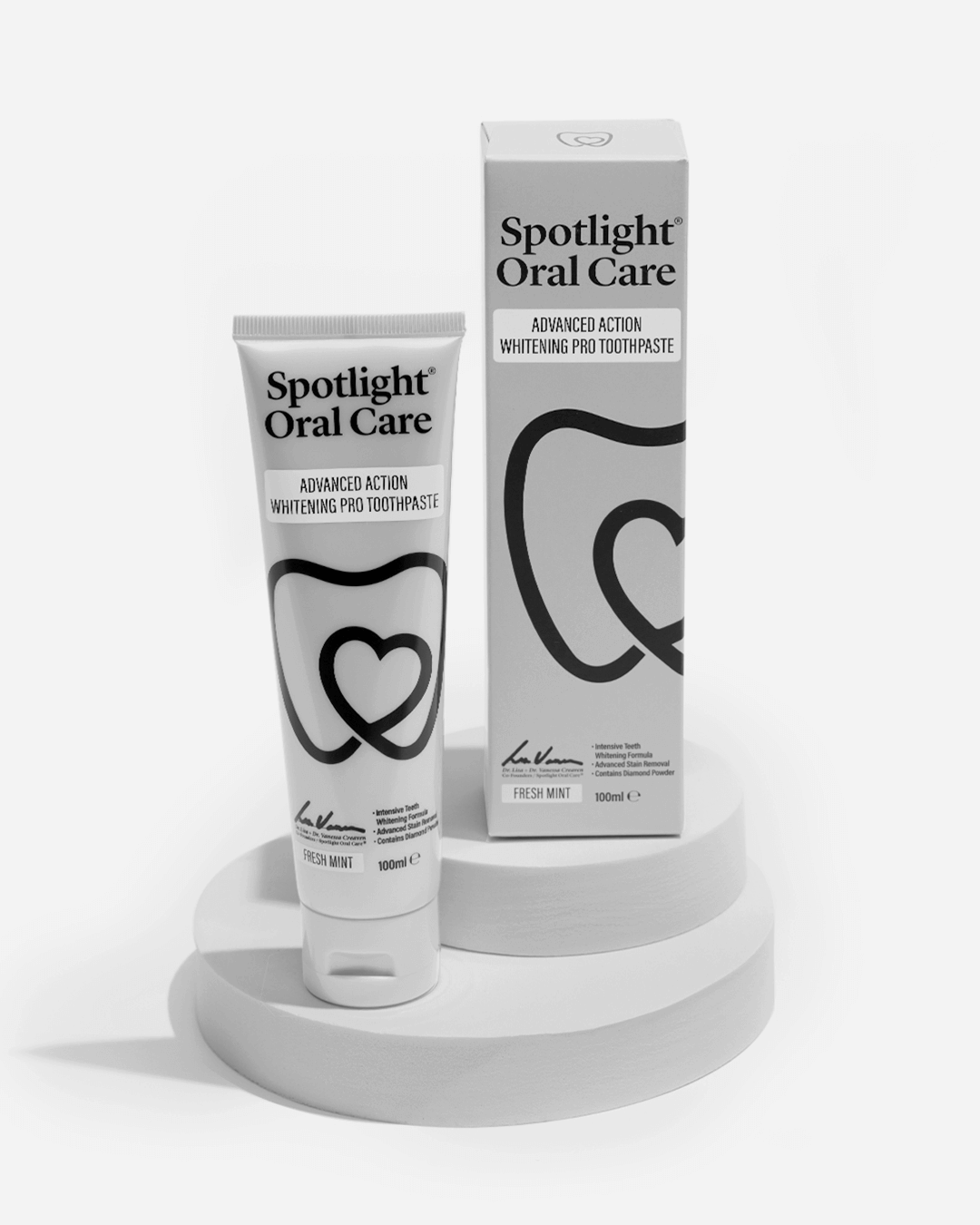Advanced whitening toothpaste designed to combat yellowing teeth, staining, and sensitivity​