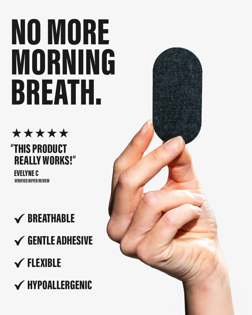 Mouth Tape by Spotlight Oral Care, made by dentists. No more morning breath
