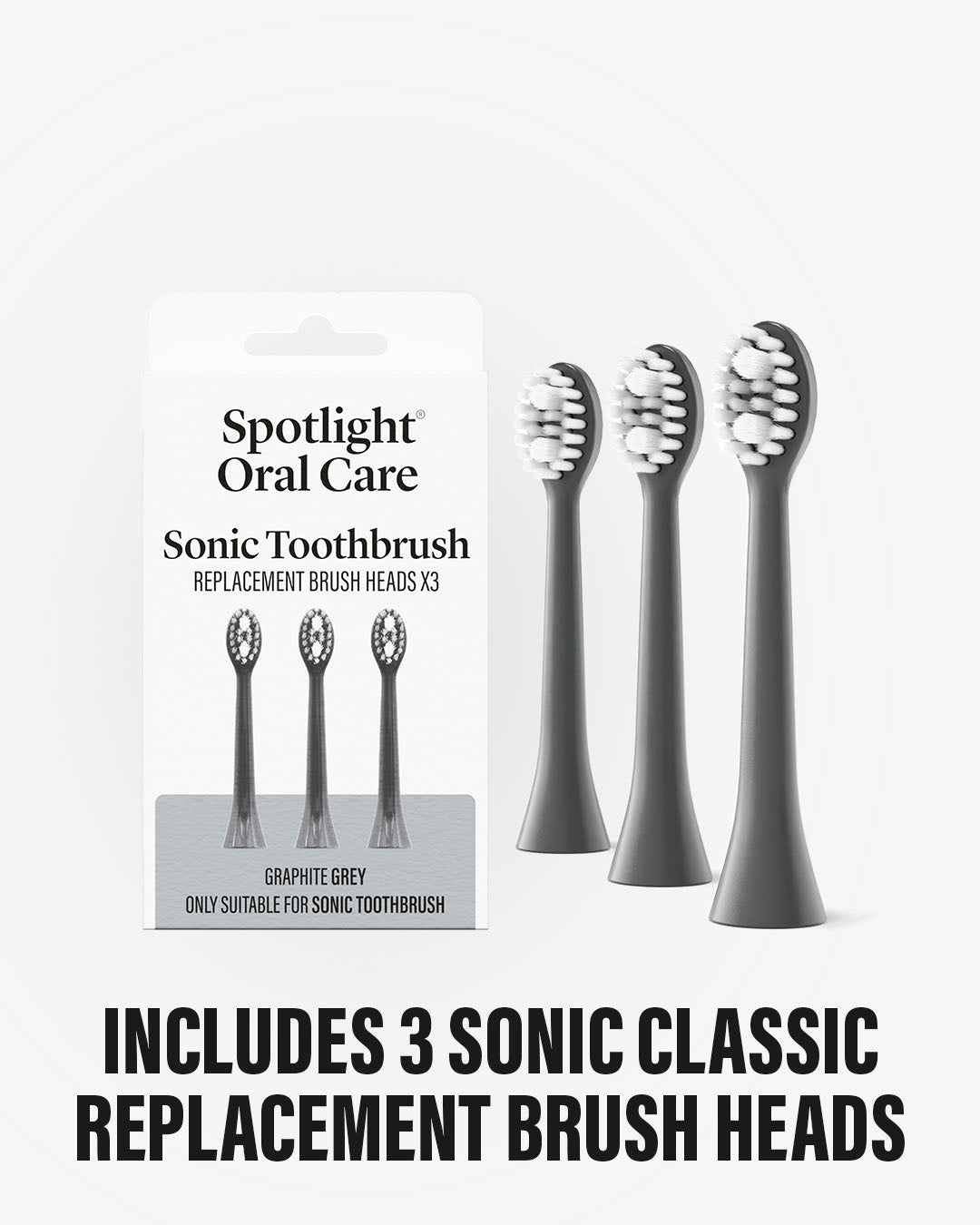 Original Sonic Replacement Heads (Graphite Grey)