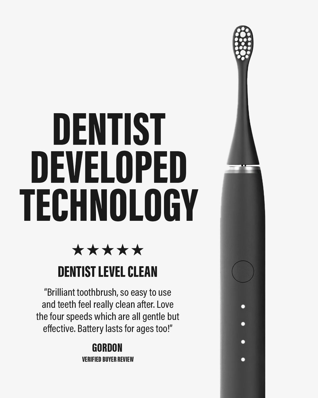 Jet Black Sonic Pro Electric Toothbrush