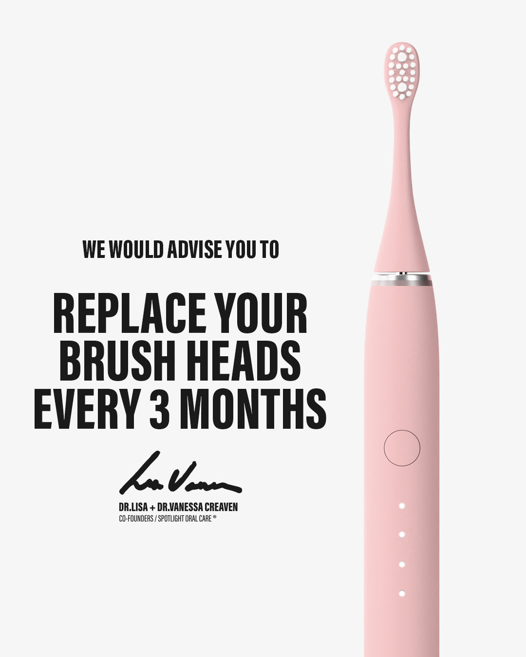 Sonic Pro Replacement Heads · Blush Pink