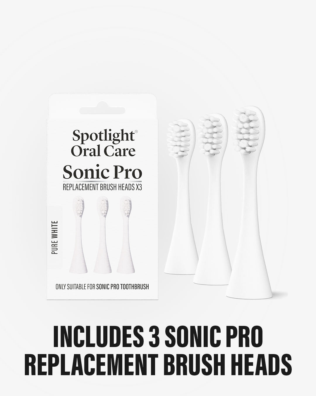 Sonic Pro Replacement Heads - Pure White