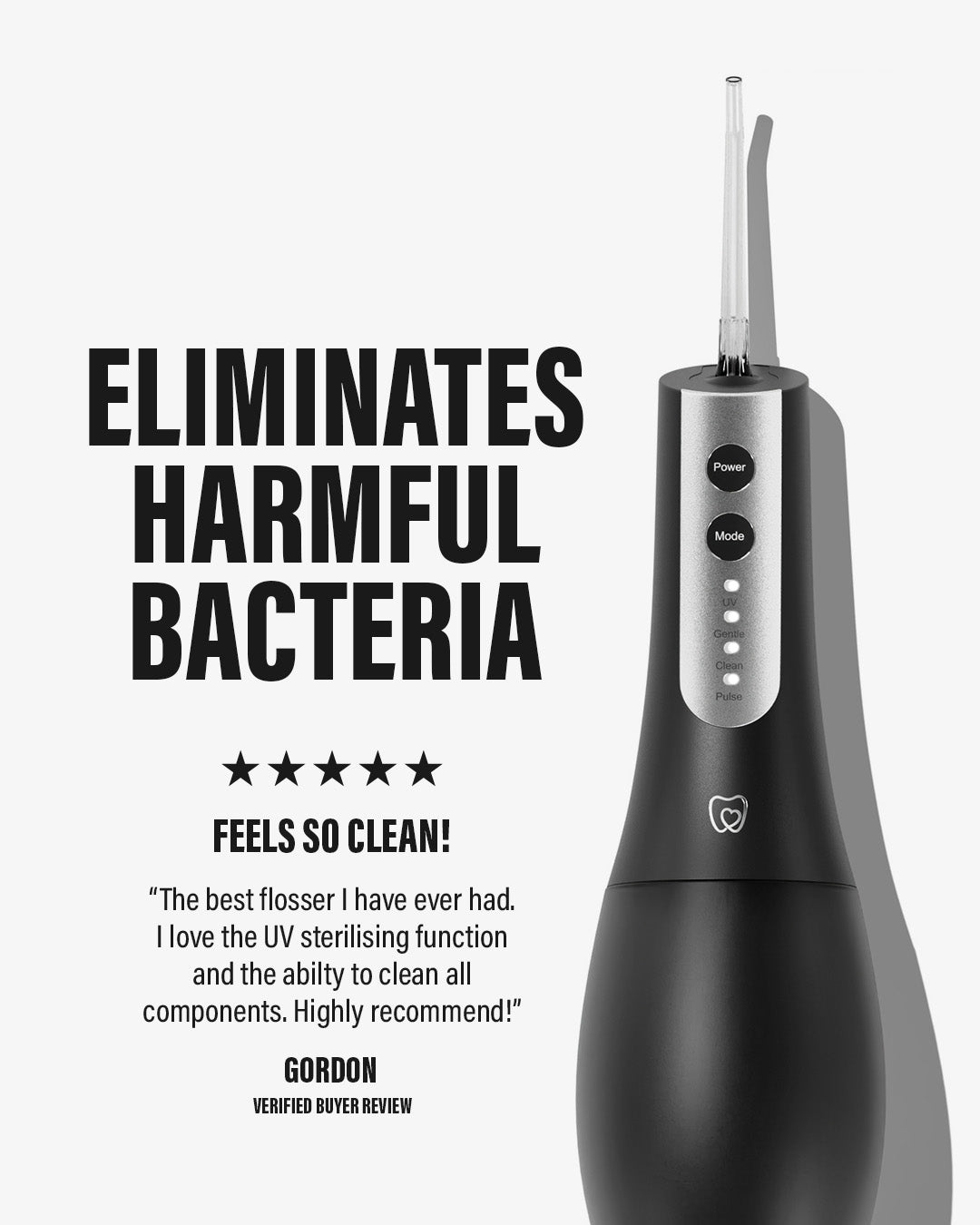 Water Flosser with UV Steriliser - Jet Black