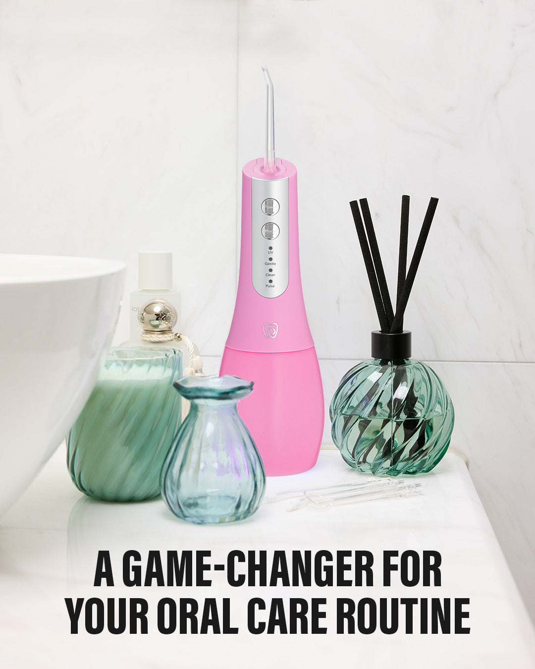 Water Flosser with UV Steriliser - Popular Pink