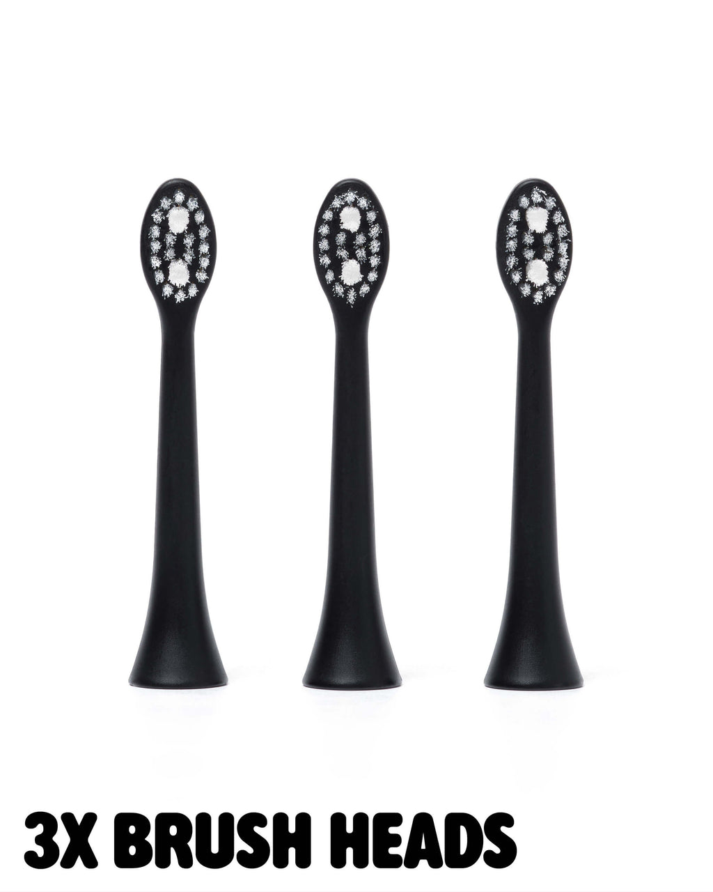 Sonic Toothbrush Replacement Heads - Black