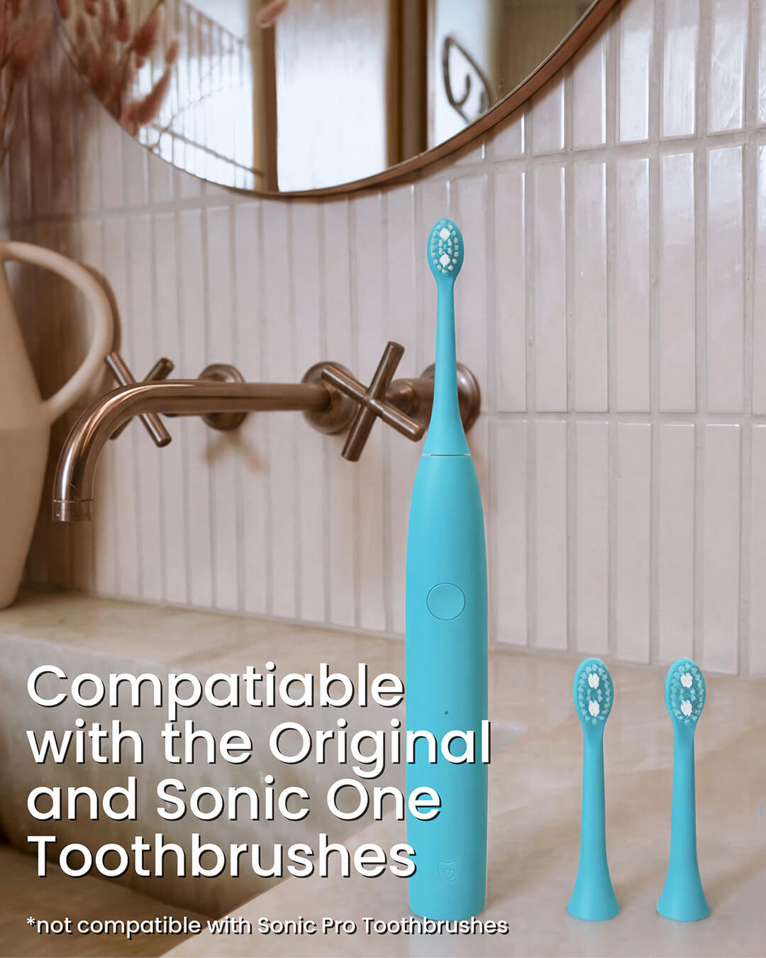 Sonic Toothbrush Replacement Heads - Blue