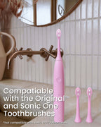 Sonic Toothbrush Replacement Heads - Pink