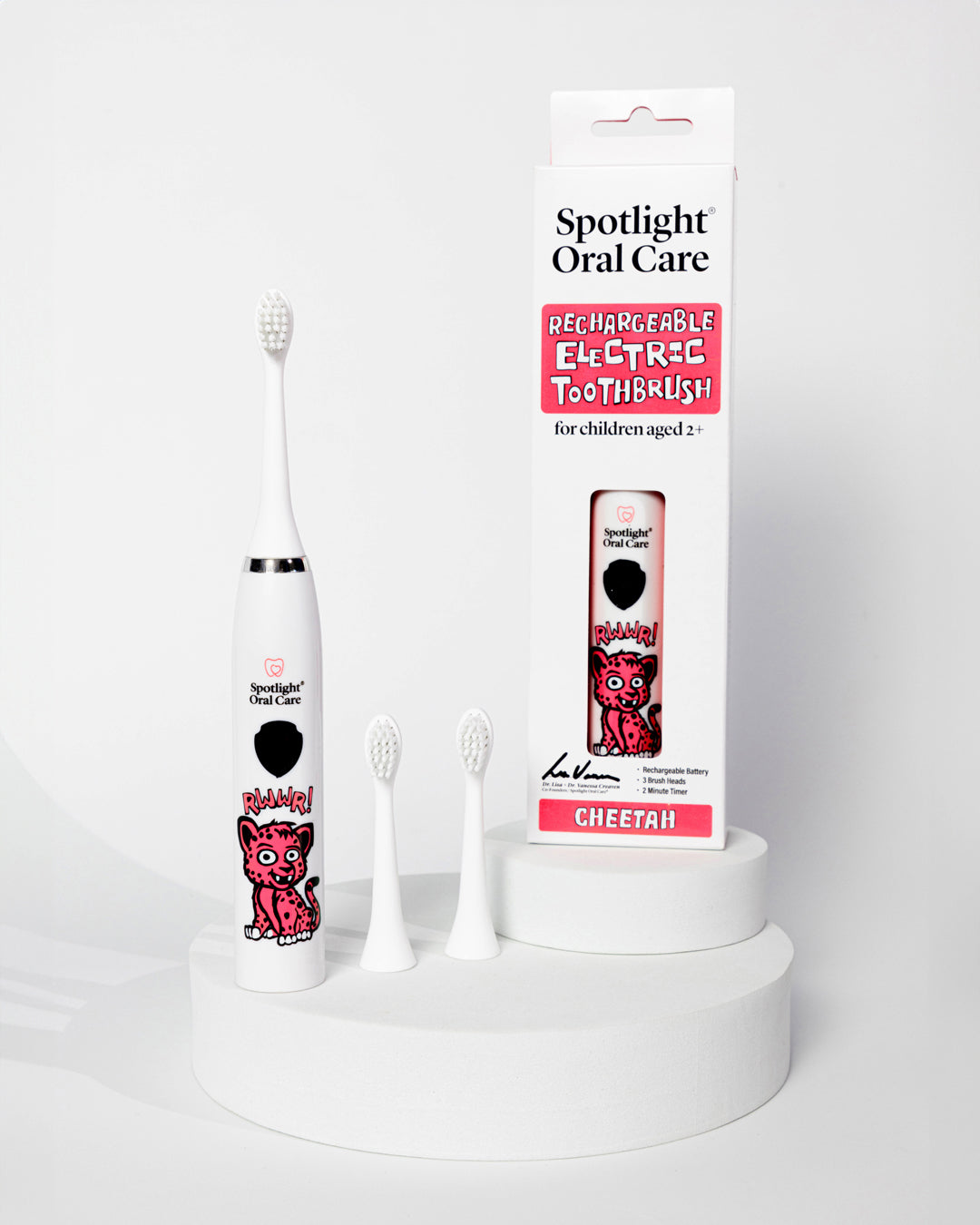 Spotlight Oral Care's CiCi the Cheetah toothbrush offering a fun and effective way to encourage children's oral hygiene routines​