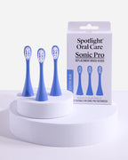 Set of three Electric Blue brush heads for the Sonic Pro Toothbrush, offering optimal plaque removal and gum health​