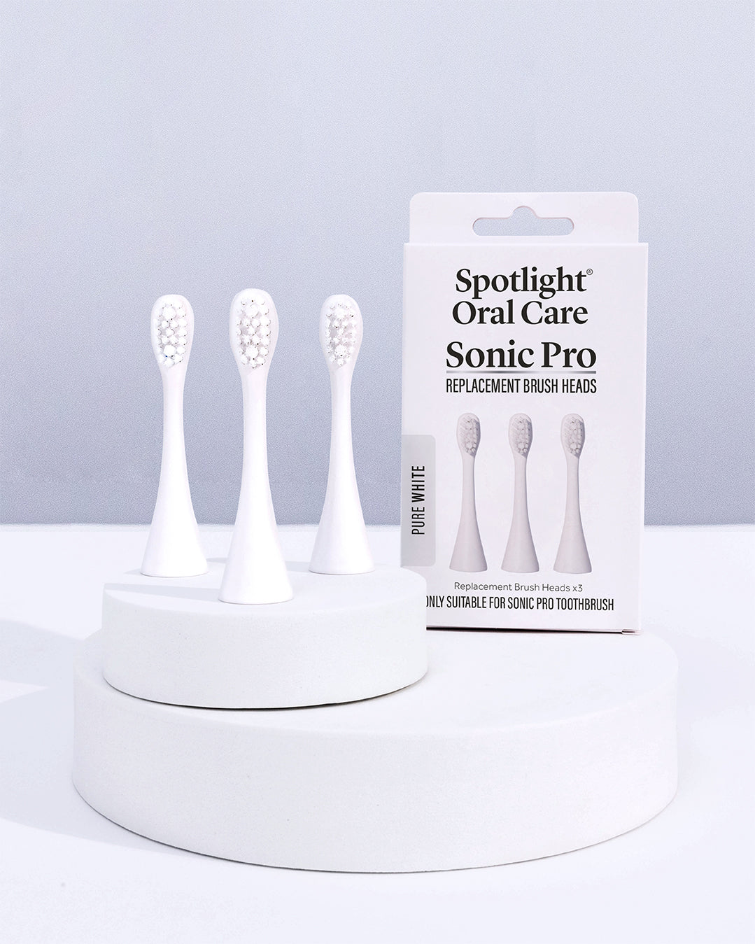 Sonic Pro Replacement Heads - Pure White