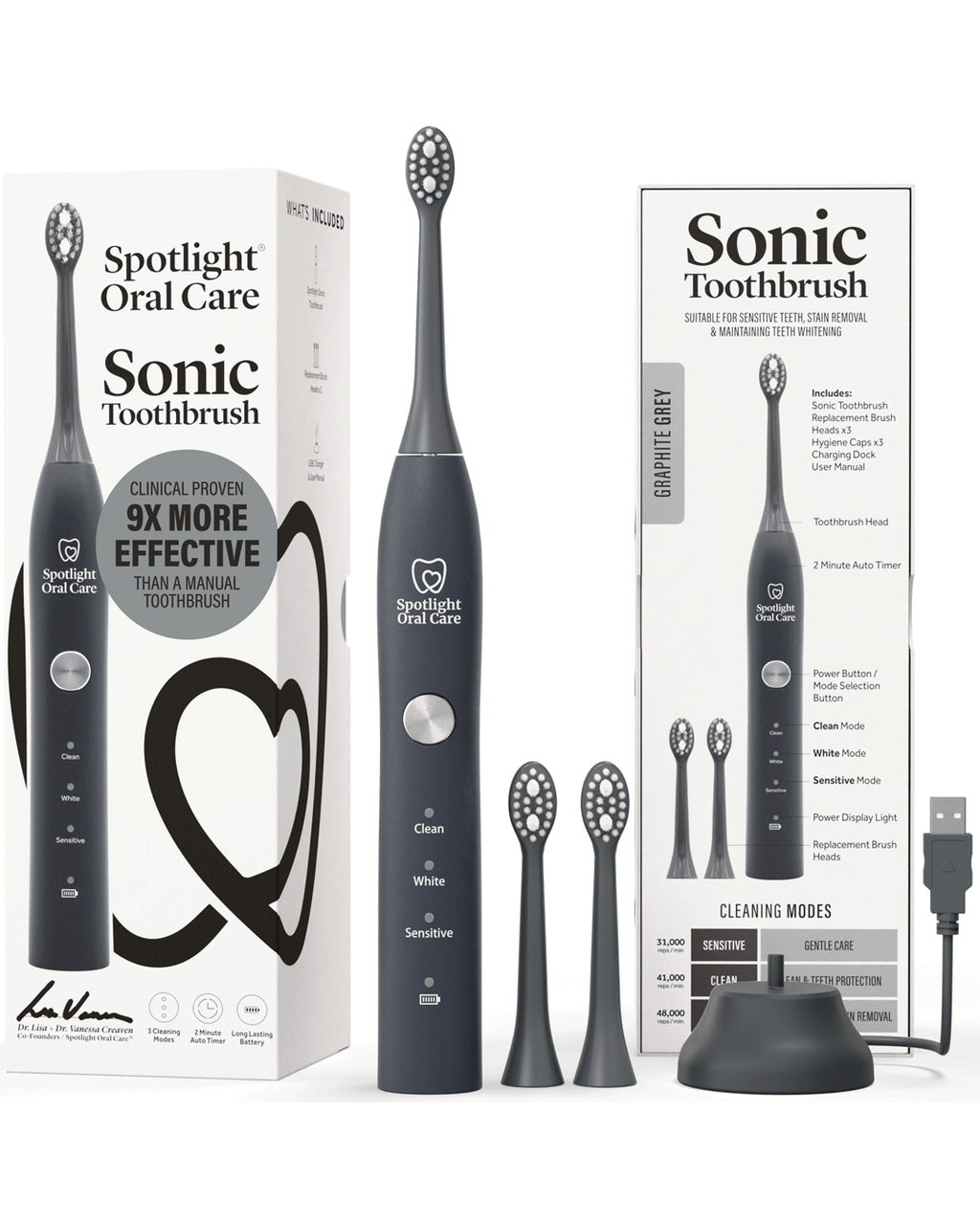 Graphite Grey Sonic Electric Toothbrush