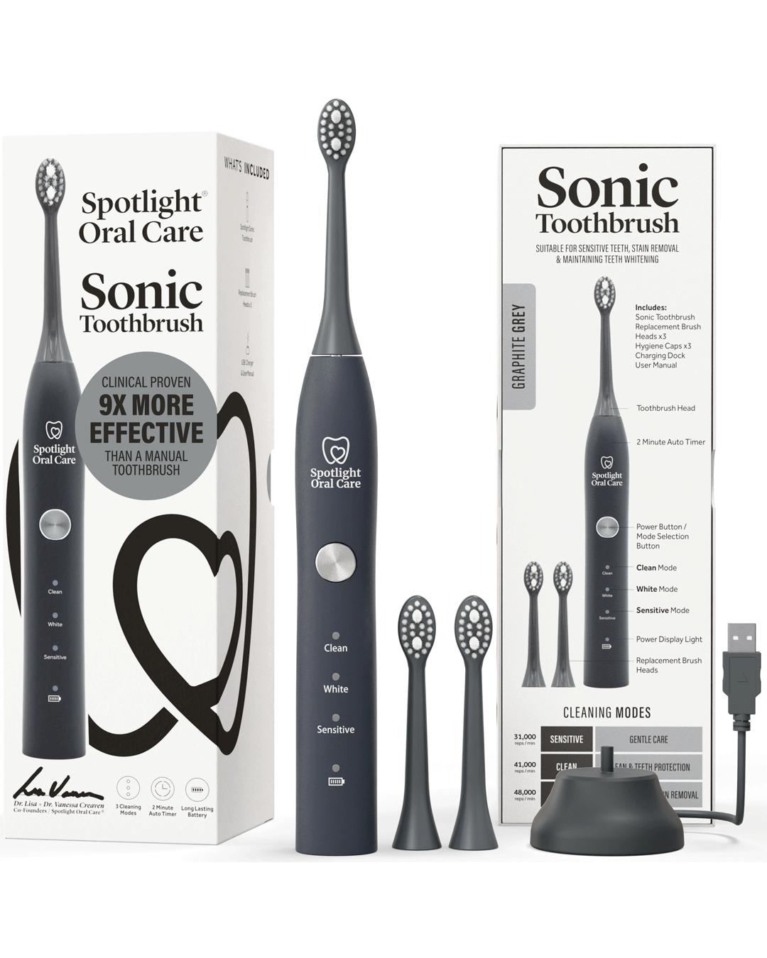Graphite Grey Sonic Electric Toothbrush