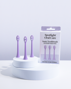 Dentist-developed Morning Lilac replacement heads for the Sonic Toothbrush, recommended for replacement every 3 months to maintain oral hygiene​