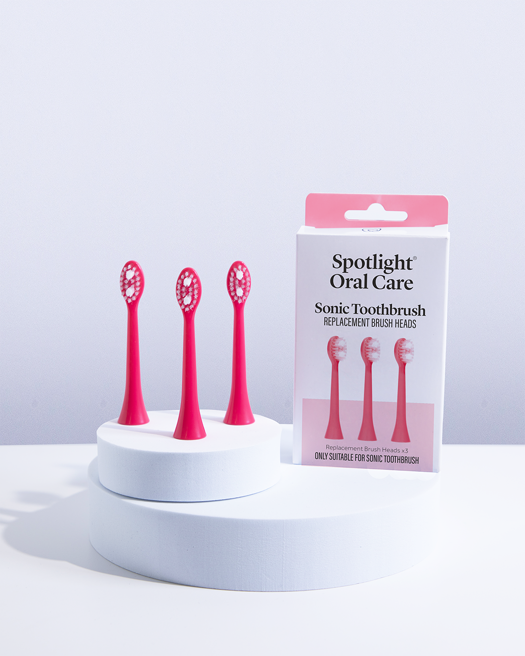 Sonic Toothbrush Replacement Heads - Watermelon Pink