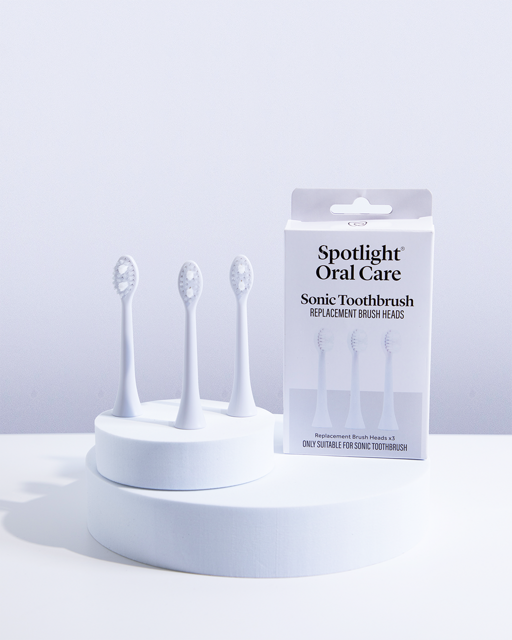 Spotlight Oral Care's Sonic Toothbrush Replacement Heads offering a convenient solution to maintain your oral care routine and achieve a healthier smile​