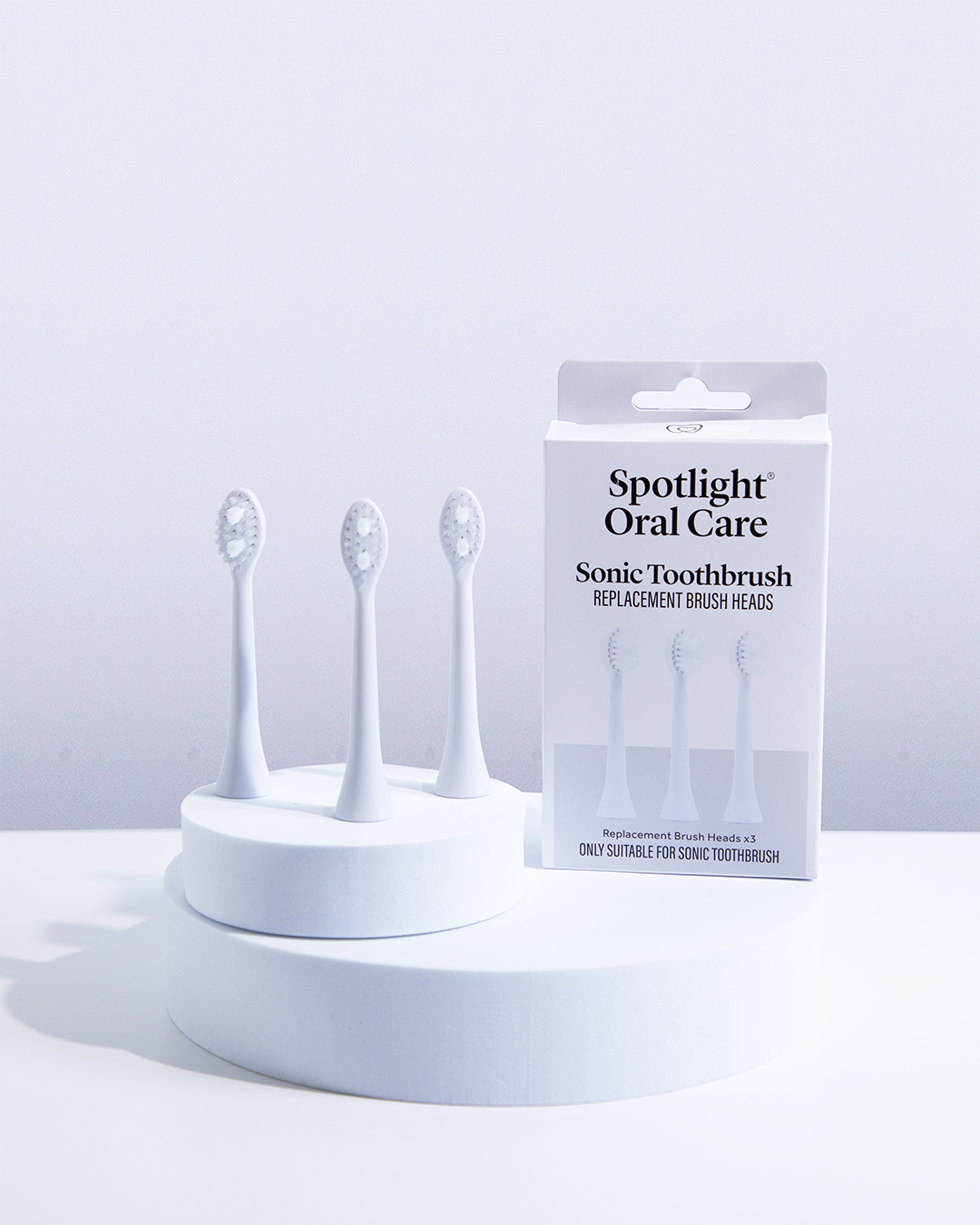 Spotlight Oral Care's Sonic Toothbrush Replacement Heads offering a convenient solution to maintain your oral care routine and achieve a healthier smile​