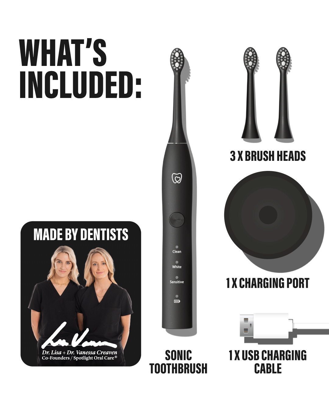 Black Sonic Electric Toothbrush