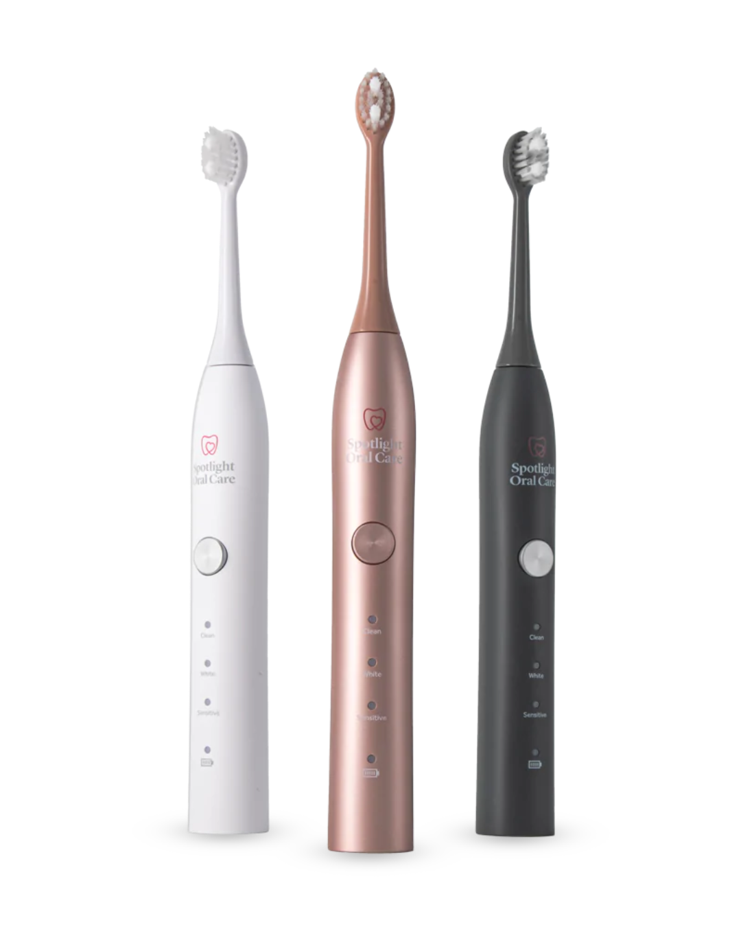 Spotlight Oral Care Sonic Electric Toothbrush available in three colours: White, Rose Gold and Grey