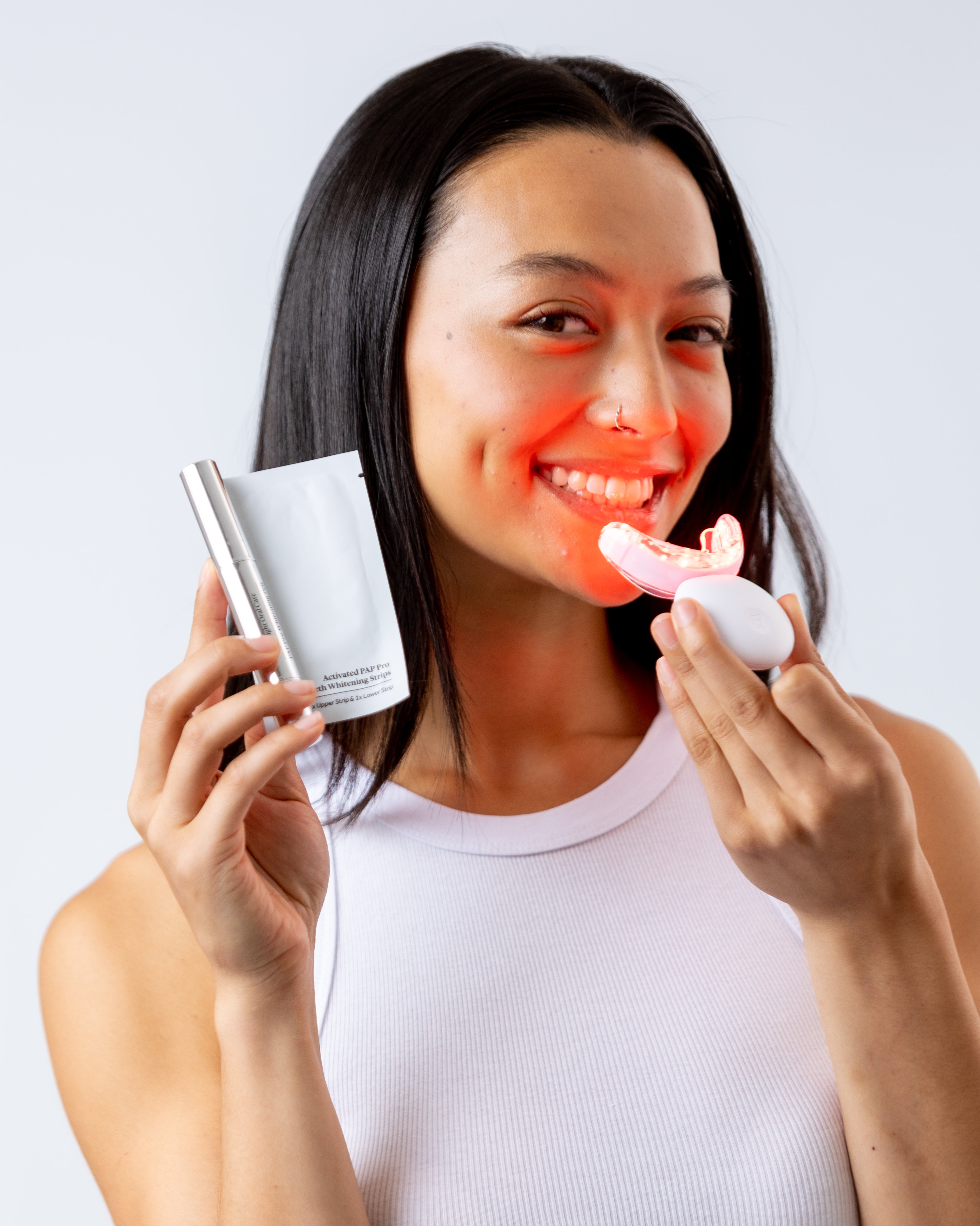 Advanced oral care set offering effective stain removal, enamel protection, and long-lasting whitening results​