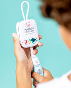 Compact UV toothbrush sanitiser designed to keep children's toothbrushes clean and dry, promoting better oral hygiene habits​