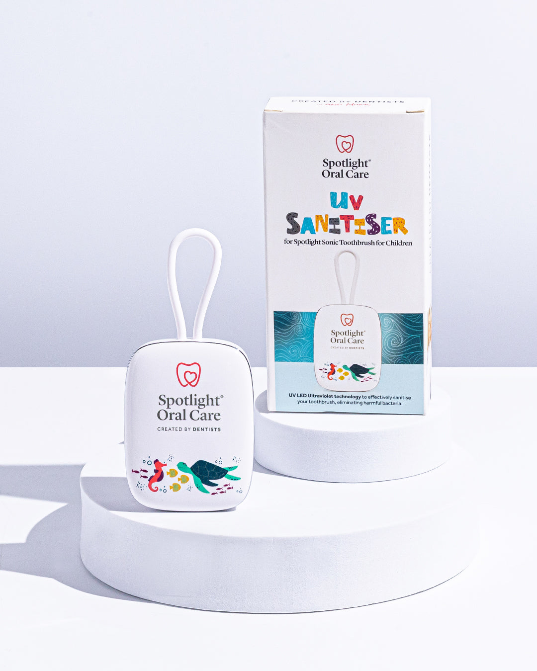 Dentist-developed UV sanitiser for kids' toothbrushes, offering an easy-to-use solution for maintaining a germ-free brushing routine​