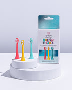 Set of three vibrant replacement heads for the Sonic Toothbrush for Children, recommended for replacement every 3 months to maintain optimal oral hygiene​