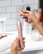 Rose Gold replacement brush heads compatible with Spotlight's Sonic Toothbrush, recommended for replacement every 3 months to maintain optimal oral hygiene​