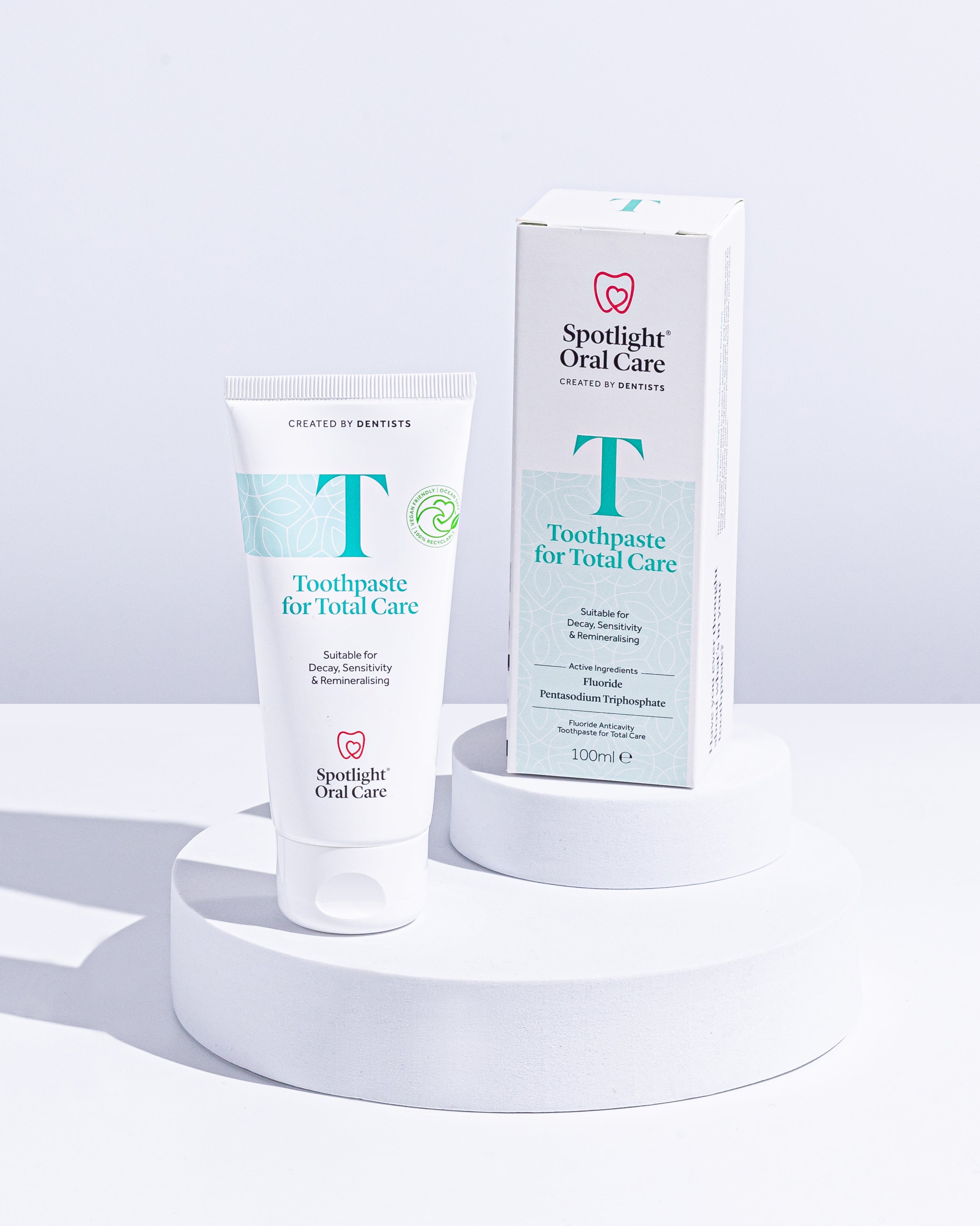 Spotlight Oral Care's Total Care toothpaste combining effective ingredients to maintain optimal oral health daily​