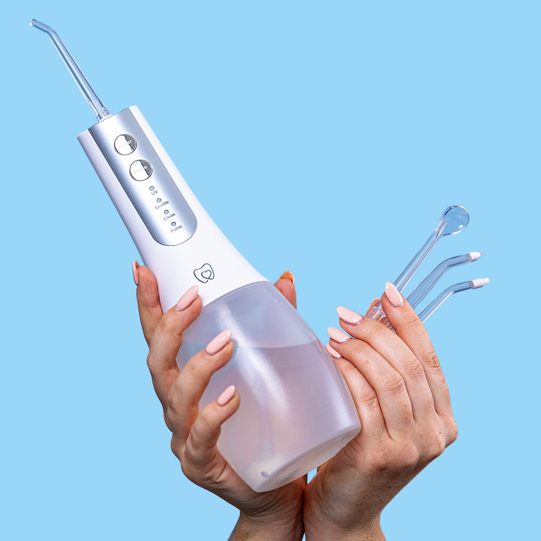 Set of four specialised tips compatible with the Spotlight Water Flosser with UV Steriliser, offering tailored solutions for various dental needs​